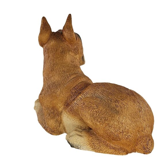 Vintage Classic Stone Critters Boxer Dog Lying Down Resin Figurine UDC 1984 - Picture 5 of 10